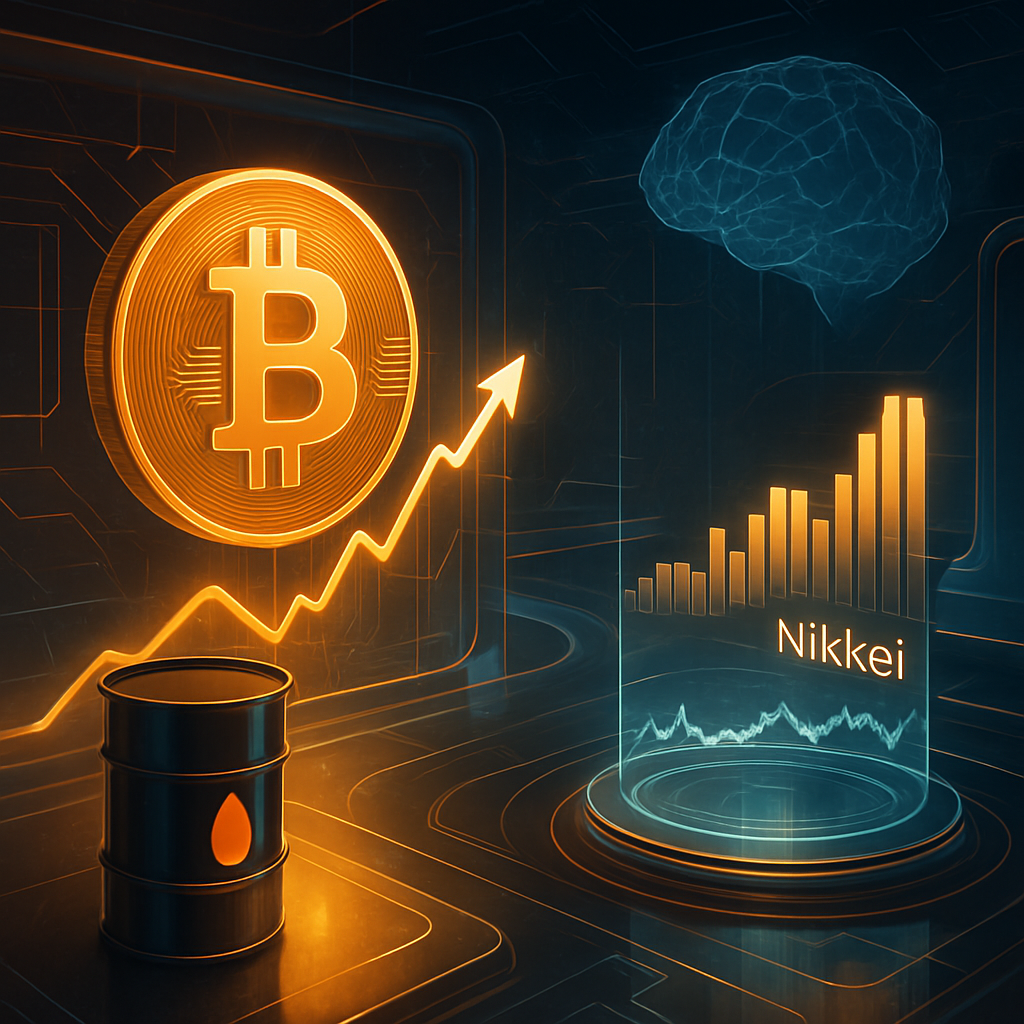 bitcoin boven 77 000 terwijl olieprijs met 5 daalt aandelen in azie stijgen